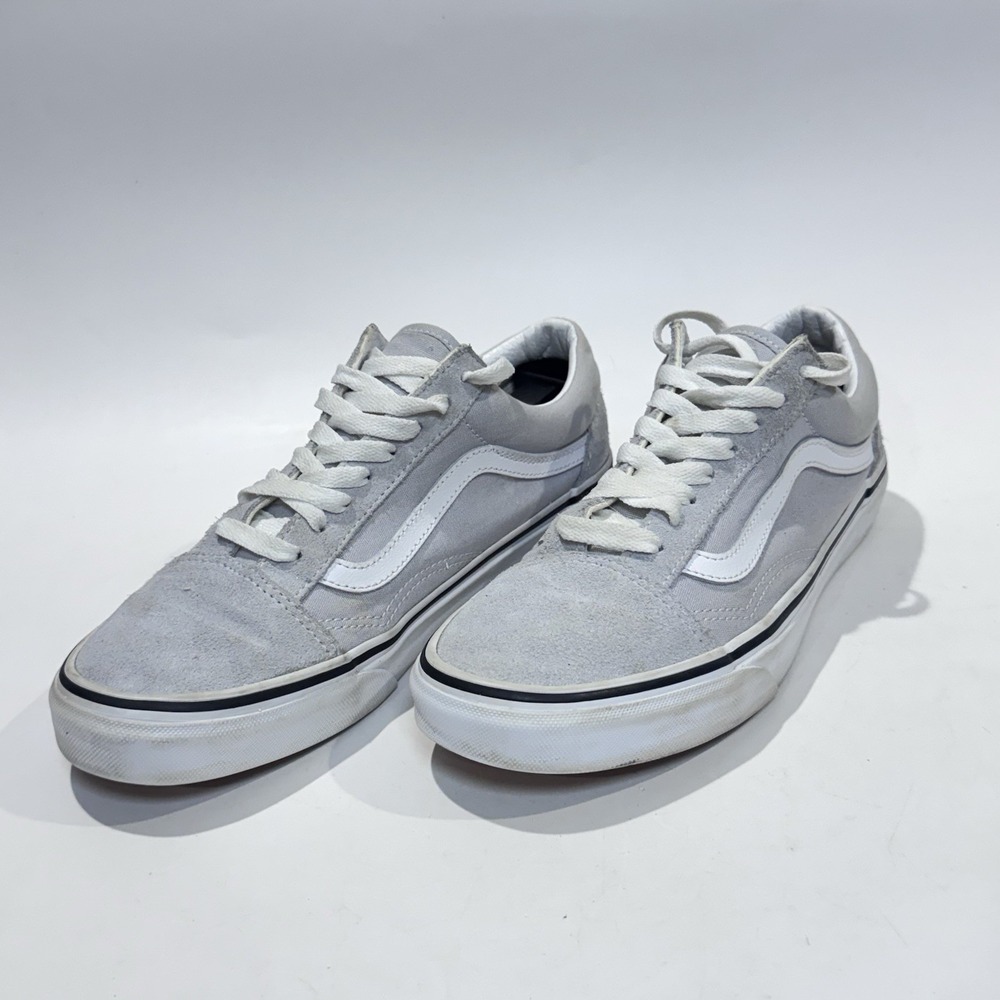 VANS Old Skool Unisex Gray Suede Casual Skate Sneaker Shoes M 7.5 W 9 VGC